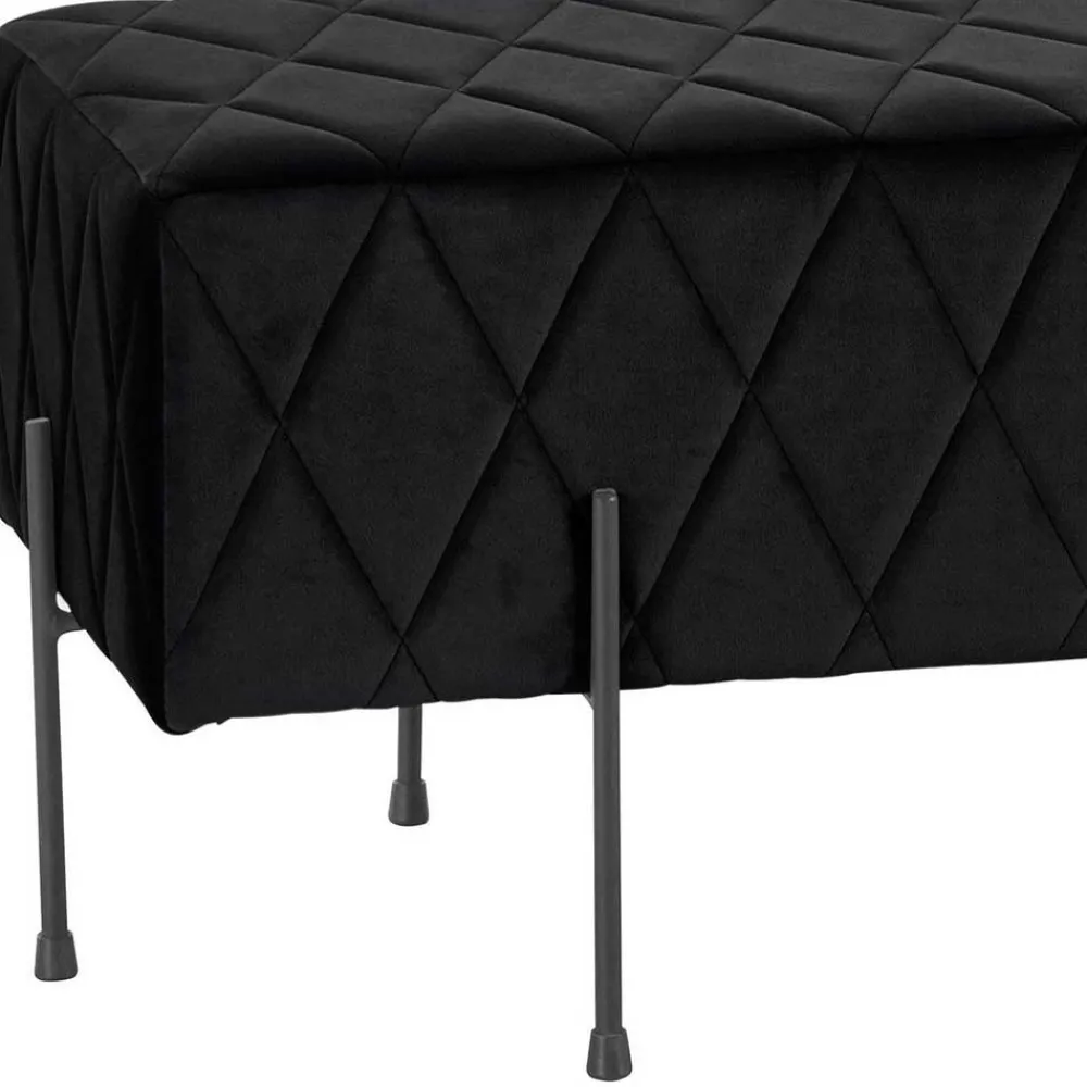 Wohnen Bettbänke|Sitzbank*Polsterbank aus Samt mit Rautensteppung - Silo