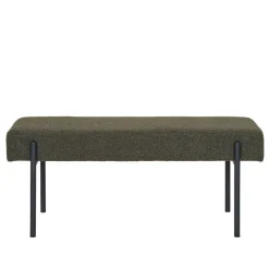 Wohnen Esszimmerbänke|Sitzbank*Polsterbank in Dunkelgrün Boucle - Barahona