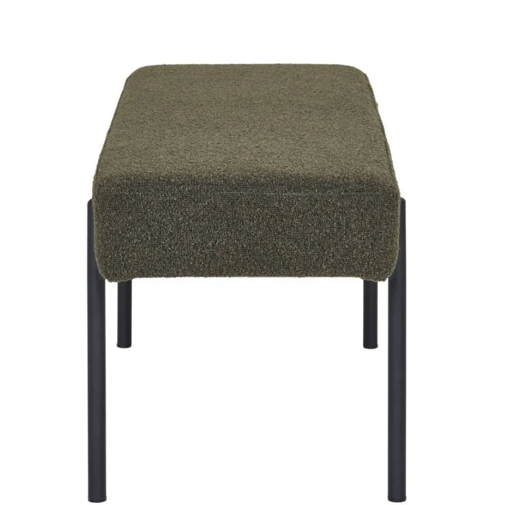 Wohnen Esszimmerbänke|Sitzbank*Polsterbank in Dunkelgrün Boucle - Barahona