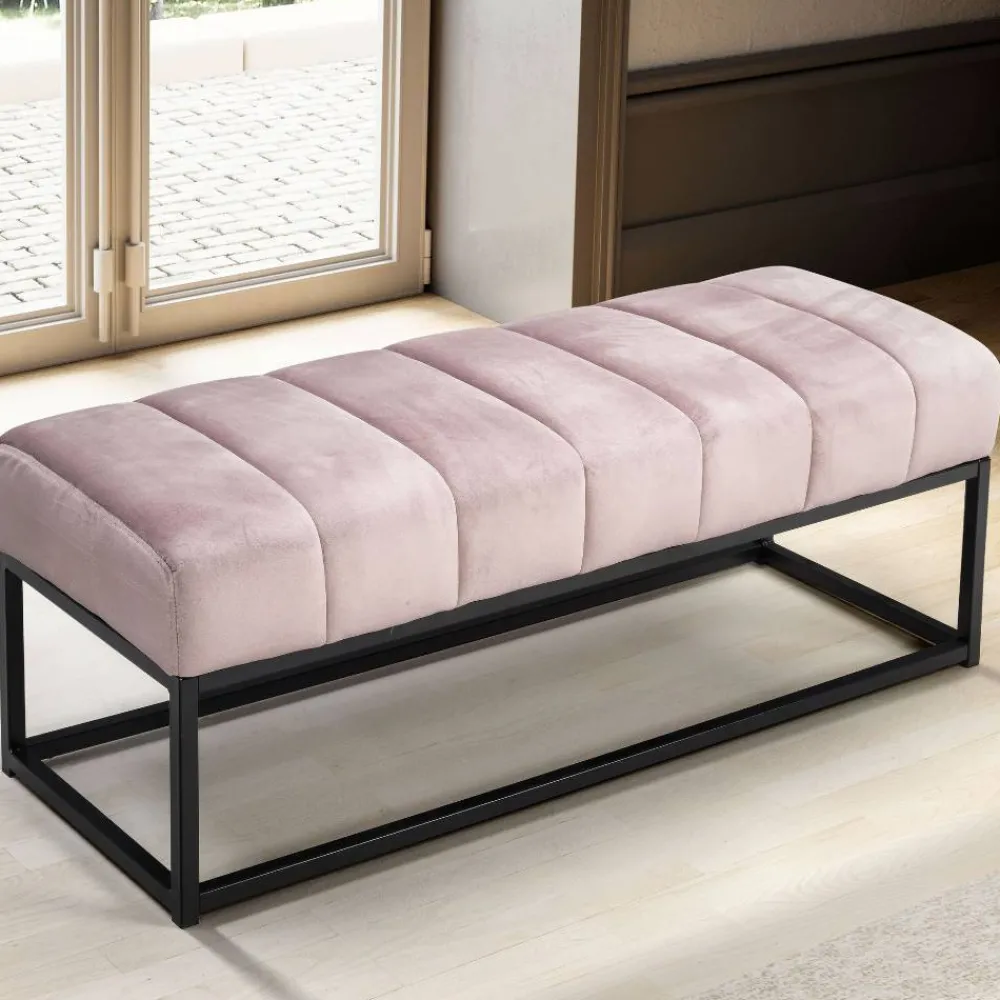Wohnen Bettbänke|Esszimmerbänke*Polsterbank in Rosa und Schwarz - Pirna