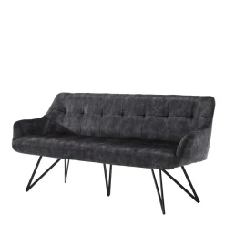 Wohnen Polsterbank mit Armlehnen in Anthrazit - Mascaro