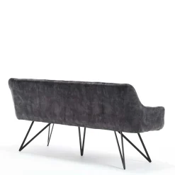 Wohnen Polsterbank mit Armlehnen in Anthrazit - Mascaro