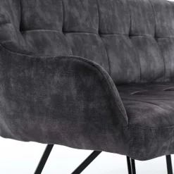 Wohnen Polsterbank mit Armlehnen in Anthrazit - Mascaro