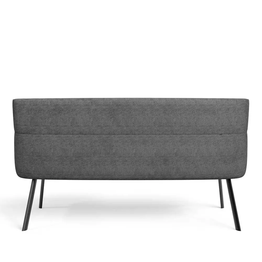 Wohnen Polsterbank mit Rückenlehne in Grau - Alekona