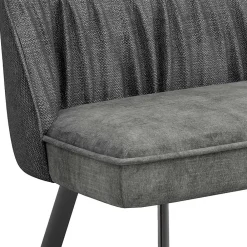 Wohnen Polsterbank mit Rückenlehne in Grau - Alekona