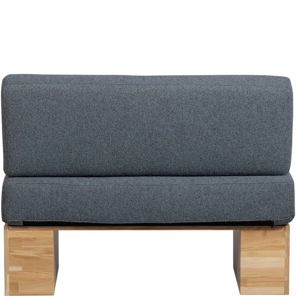 Wohnen Polsterbank mit Rückenlehne in Grau - Ciannas