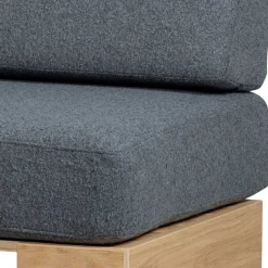 Wohnen Polsterbank mit Rückenlehne in Grau - Ciannas