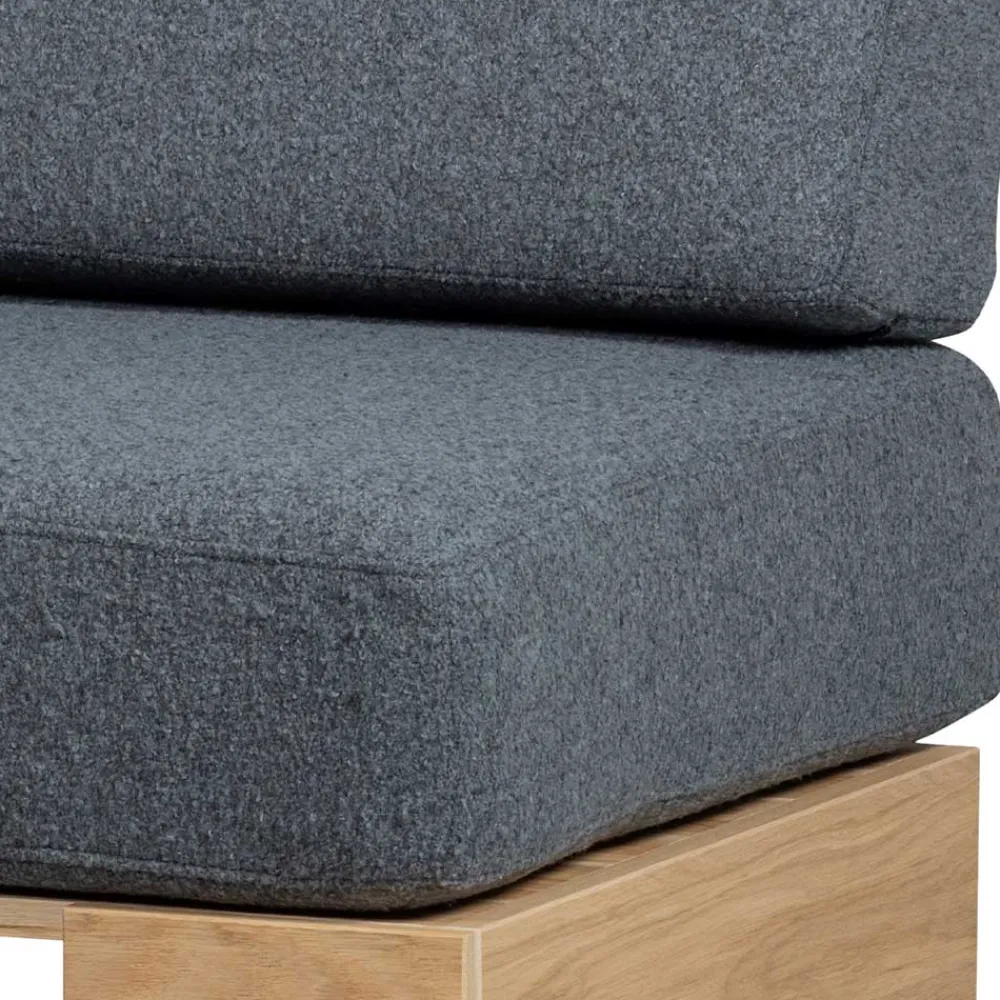 Wohnen Polsterbank mit Rückenlehne in Grau - Ciannas