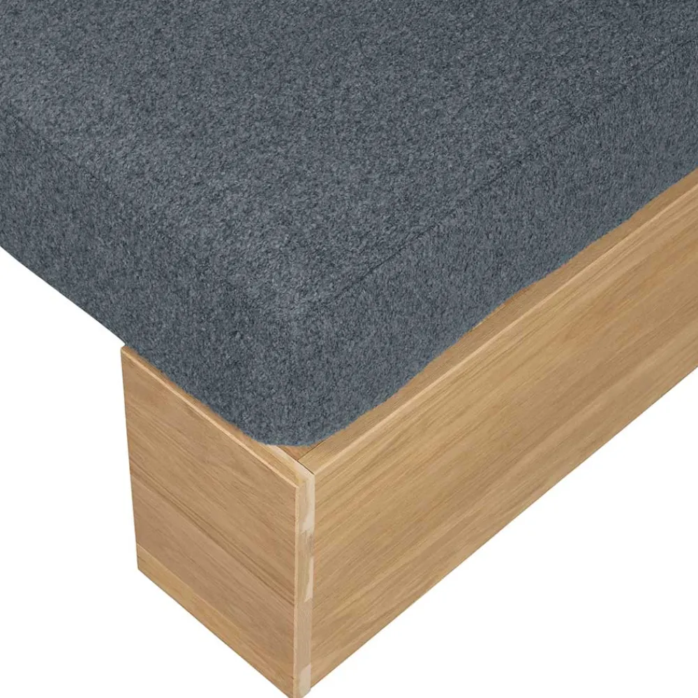 Wohnen Polsterbank mit Rückenlehne in Grau - Ciannas