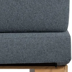 Wohnen Polsterbank mit Rückenlehne in Grau - Ciannas