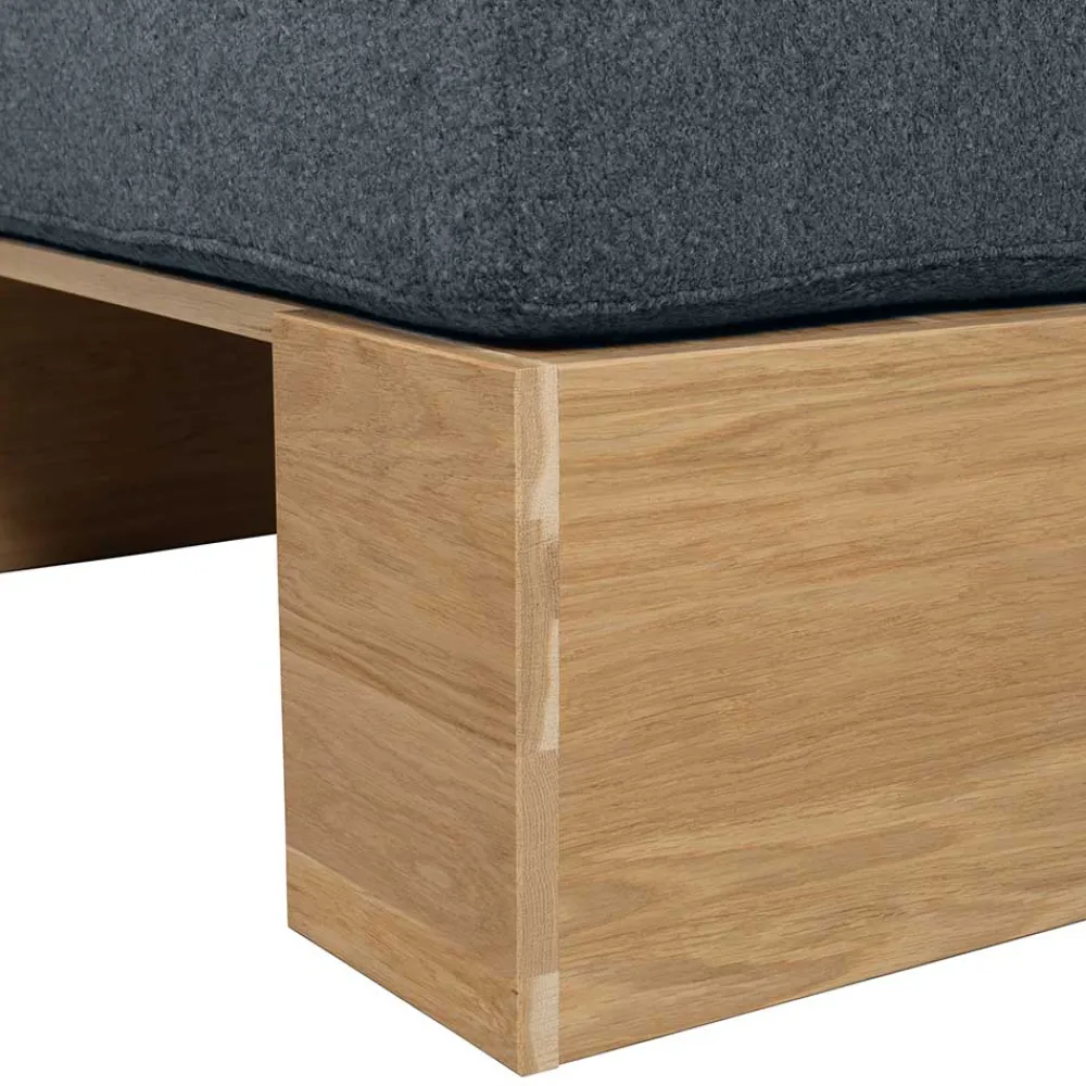 Wohnen Polsterbank mit Rückenlehne in Grau - Ciannas