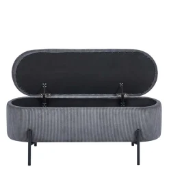 Wohnen Polsterbank mit Stauraum in Grau Cord - Zavamanco