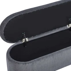 Wohnen Polsterbank mit Stauraum in Grau Cord - Zavamanco