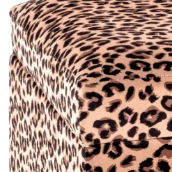 Wohnen Sitztruhen*Polsterbank mit Truhe in Leo Optik Samt - Caypago