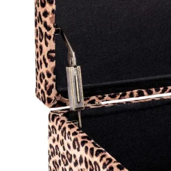 Wohnen Sitztruhen*Polsterbank mit Truhe in Leo Optik Samt - Caypago