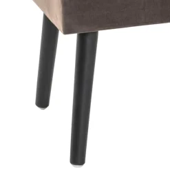 Wohnen Küchenbänke|Bettbänke*Polsterbank Truhe aus Samt in Taupe - Landhuis