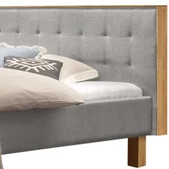 Wohnen Betten|Betten*Polsterbett Doppelbett in Grau Stoff - Pays