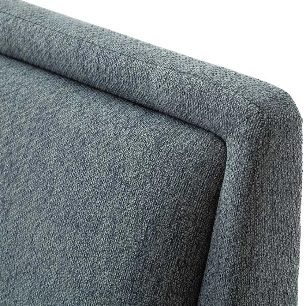 Wohnen Polsterbett in Blaugrau & Eiche Natur - Grafics