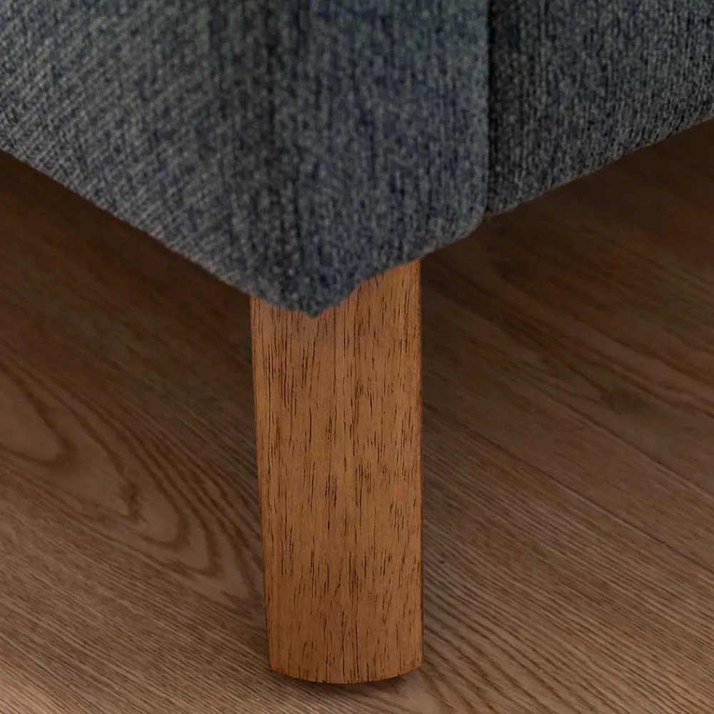 Wohnen Polsterbett in Blaugrau & Eiche Natur - Grafics