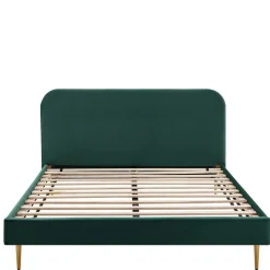 Wohnen Retro Möbel|Betten*Polsterbett in Dunkelgrün Samt - Pleasure