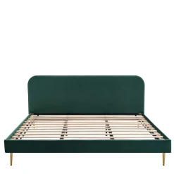 Wohnen Retro Möbel|Betten*Polsterbett in Dunkelgrün Samt - Pleasure