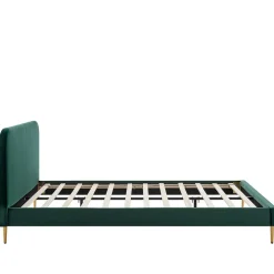 Wohnen Retro Möbel|Betten*Polsterbett in Dunkelgrün Samt - Pleasure