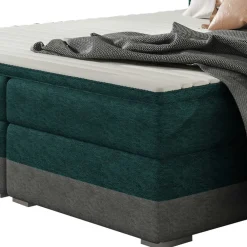 Wohnen Polsterbett in Dunkelgrün und Grau - Susana