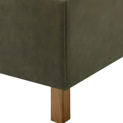 Wohnen Betten|Betten*Polsterbett in Oliv Grün & Eiche - Miania