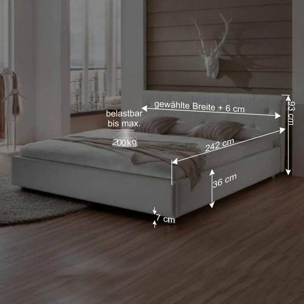 Wohnen Polsterbett Maja in Weiß