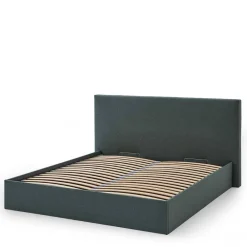 Wohnen Polsterbett mit Bettkasten in Dunkelgrün - Sandja