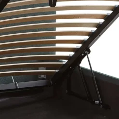 Wohnen Polsterbett mit Bettkasten in Dunkelgrün - Sandja