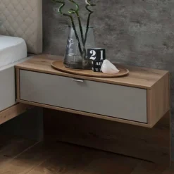 Wohnen Betten|Betten*Polsterbett mit Hänge-Nachttischen - Crascanu (dreiteilig)