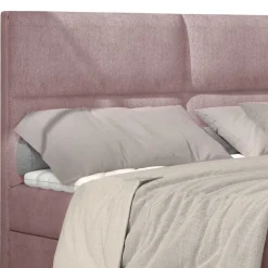 Wohnen Polsterbett mit Matratzen und Stoffbezug in Hellrosa - Jonela