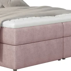 Wohnen Polsterbett mit Matratzen und Stoffbezug in Hellrosa - Jonela