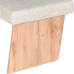 Wohnen Küchenbänke|Esszimmerbänke*Polster-Eckbank in Beigegrau und Eiche Natur - Saliva VII