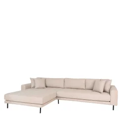 Wohnen Skandinavische Möbel|Sofas*Polsterecke in Beige Stoff - Pogarana