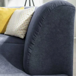 Wohnen Polsterecke in Blau mit Chrom - Lex