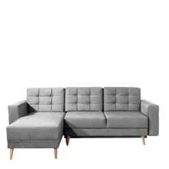 Wohnen Schlafsofas*Polsterecke in Hellgrau mit Bettfunktion - Pleasure