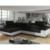 Wohnen Schlafsofas*Polsterecke in Schwarzbraun Weiß mit Funktion - Ziariva