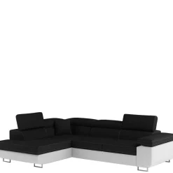 Wohnen Schlafsofas*Polsterecke in Schwarzbraun Weiß mit Funktion - Ziariva