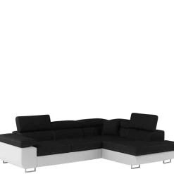 Wohnen Schlafsofas*Polsterecke in Schwarzbraun Weiß mit Funktion - Ziariva