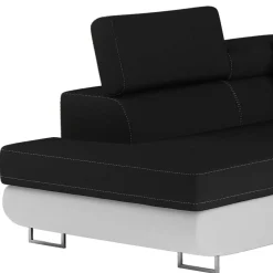 Wohnen Schlafsofas*Polsterecke in Schwarzbraun Weiß mit Funktion - Ziariva