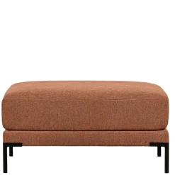 Wohnen Polsterhocker aus Chenille in Rostbraun - Brixx