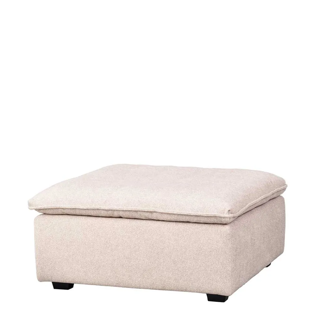 Wohnen Barhocker|Hocker*Polsterhocker in Beige Stoff - Praia