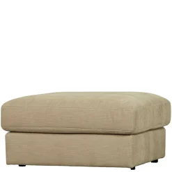 Wohnen Polsterhocker in Beige Webstoff - 98x44x90 cm - Barocara
