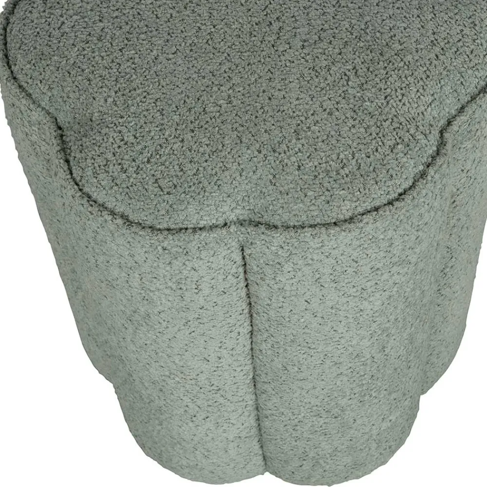 Wohnen Barhocker*Polsterhocker in Blaugrau Boucle - Ruffos (2er Set)