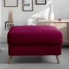 Wohnen Sessel & Hocker*Polsterhocker in Bordeaux Rot Samt - Delphima