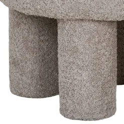 Wohnen Barhocker|Hocker*Polsterhocker in Hellgrau Boucle - Pandorra