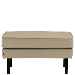 Wohnen Barhocker|Hocker*Polsterhocker in Khaki Samt - Afeiro