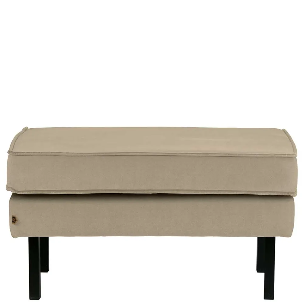 Wohnen Barhocker|Hocker*Polsterhocker in Khaki Samt - Afeiro